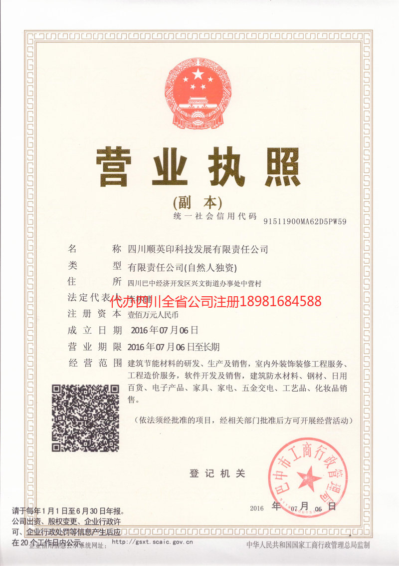 六安六安順英印科技发展有限责任公司